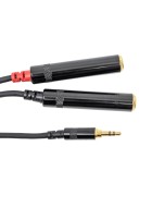Y-Cable 1x 3.5mm Stereo Plug to 2x 6.35mm Mono Jacks - Stereo Plug to Mono Jacks